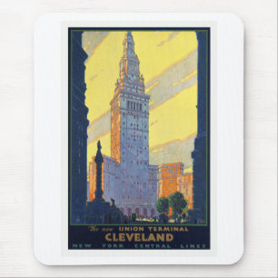 Mousepad Cleveland o vintage novo do terminal da união