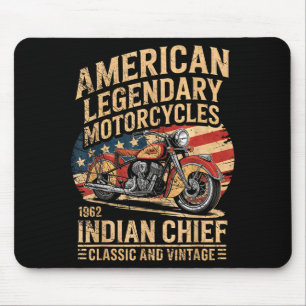 Mousepad Clic &amp; Moto Americana Vintage Indian Nascida