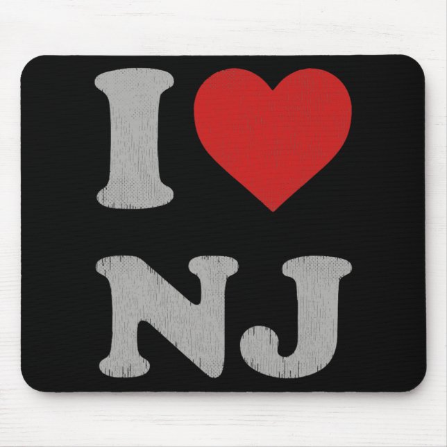 Mousepad Clic I Love Nj Y2k Souvenir I Heart New Jersey  (Frente)