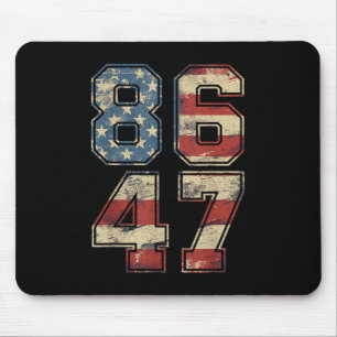Mousepad Clicar no Estilo Vintage 80s 86 47 Anti Trump Usa 