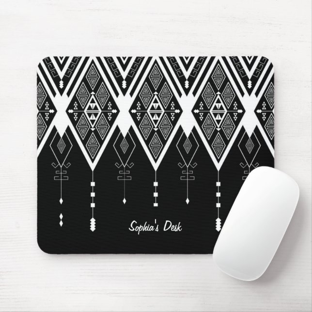 Mousepad Cliente Branco E Preto Americano Nativo (Com mouse)