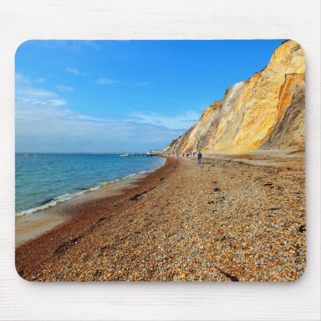 Mousepad Cliff e praia em Alum Bay (Frente)