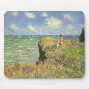 Mousepad Cliff Walk em Pourville por Claude Monet