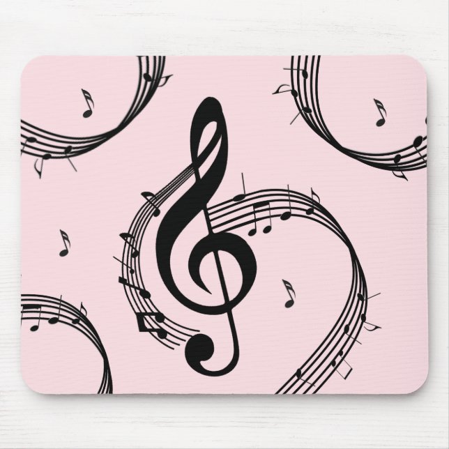 Mousepad Climactic G Clef Music Pink (Frente)