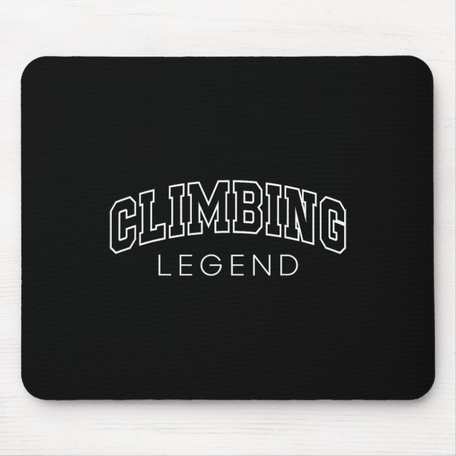 Mousepad Climbing Legend Funny Athletic Lettering Climber C (Frente)