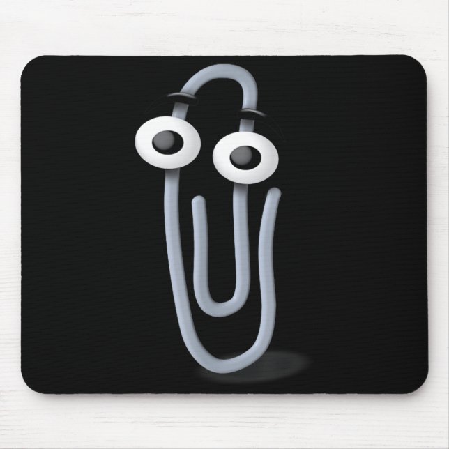 Mousepad Clipe de papel Clippy Meme engraçado Nota da págin (Frente)