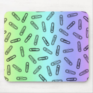 Mousepad Clipes de papel sobre o arco-íris