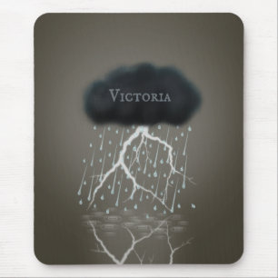 Mousepad Cloud De Chuva E Fantasia Surreal De Relâmpago Per