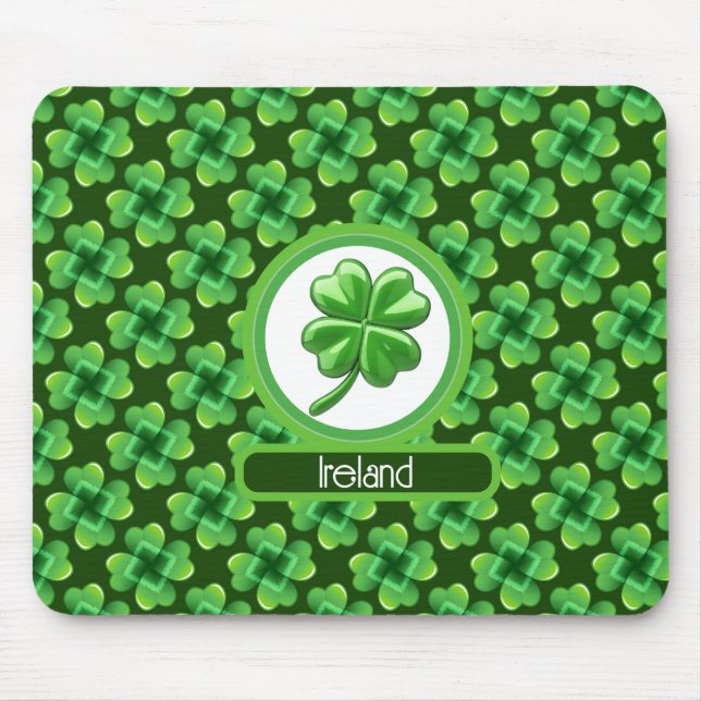 Mousepad Clover Irlandês Personalizado (Frente)