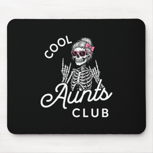 Mousepad Clube da Tia Legal Esqueleto Divertido Família Cri (Frente)