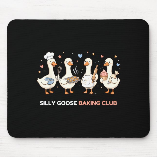 Mousepad Clube de Assar Ganso Mãe de Padeiro Engraçada Chef (Frente)