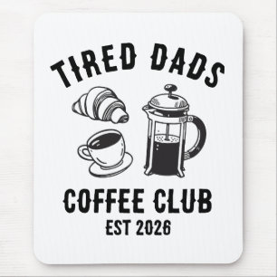 Mousepad Clube de Café dos Pais Retros Personalizados Cansa