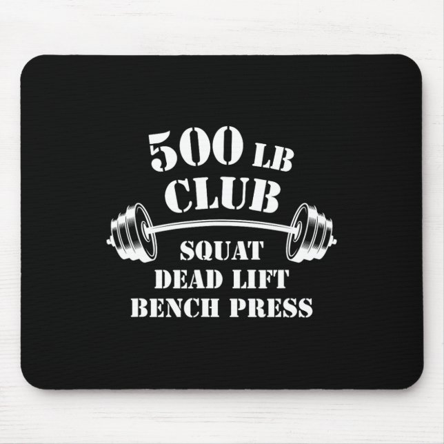 Mousepad Clube de Levantamento de Peso de 500 Libras Academ (Frente)