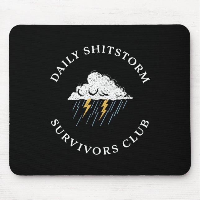 Mousepad Clube de Sobreviventes da Tempestade Diária Engraç (Frente)