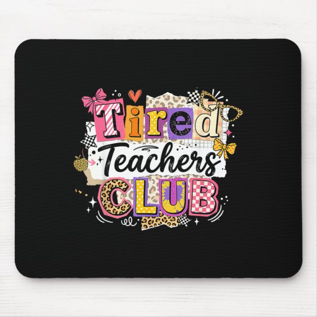 Mousepad Clube de Verão de Professores Cansados Professor E (Frente)
