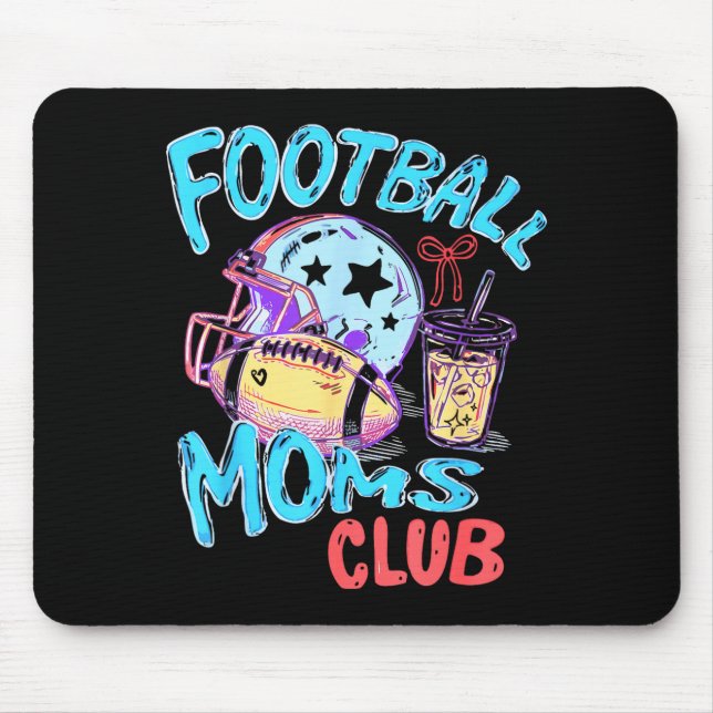 Mousepad Clube retro engraçado de mães de futebol dia de jo (Frente)