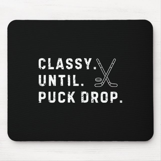 Mousepad Cly Until Puck Drop Hockey Season Game Day  (Frente)