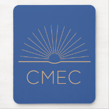 Mousepad CMEC - quadrado, azul com logotipo de pês