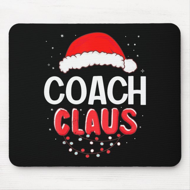 Mousepad Coach Santa Claus Christmas Matching Costume  (Frente)
