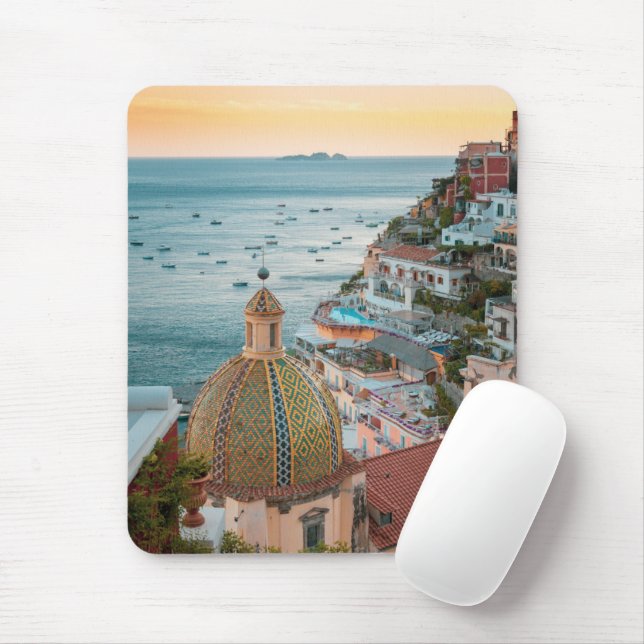 Mousepad Coastline | Positano, Costa Amalfi, Itália (Com mouse)