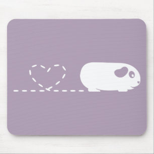 Mousepad Cobaia Mousemat do coração de Pooping
