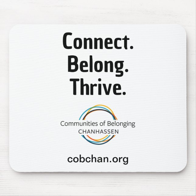 Mousepad CoBC - Connect Belong Thrive (Frente)