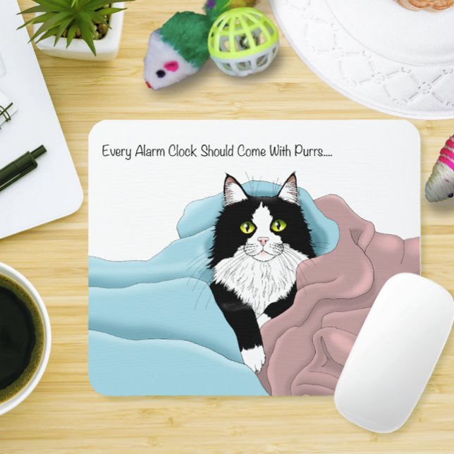 Mousepad Cobertores de Gato Tuxedo Caprichoso Rosa Azul Aco (Criador carregado)
