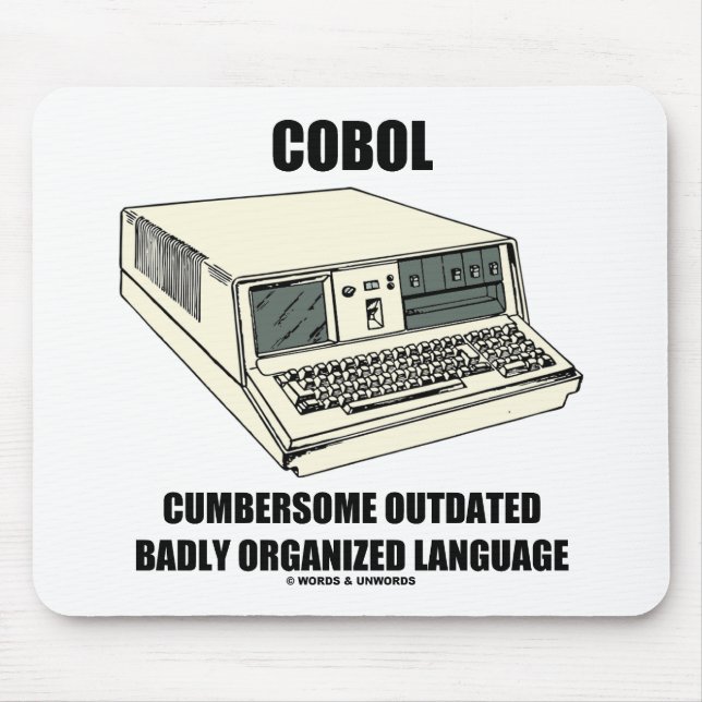 Mousepad COBOL Cumbersome Ultrapassado Língua Mal Organizad (Frente)
