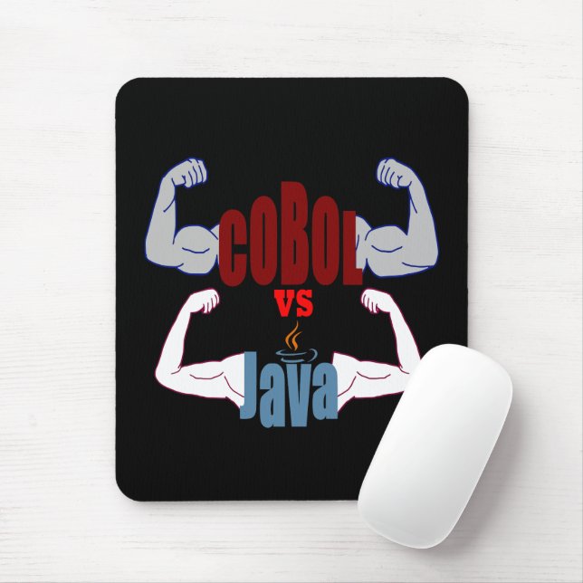 Mousepad Cobol vs Java Programming Languages Showdown  (Com mouse)