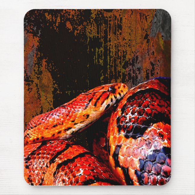 Mousepad Cobra de milho do Grunge bobinado (Frente)
