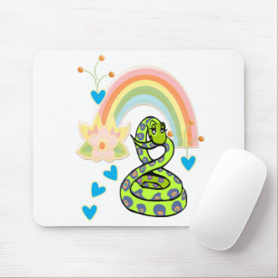 Mousepad Cobra Rainbow Floral White Mouse Pad!