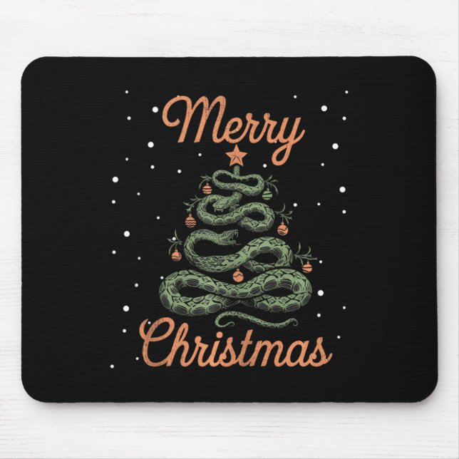 Mousepad Cobra Xmas Árvore Cobras Feliz de Árvore de Natal  (Frente)