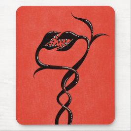 Mousepad Cobras Góticos Vermelho E Preto