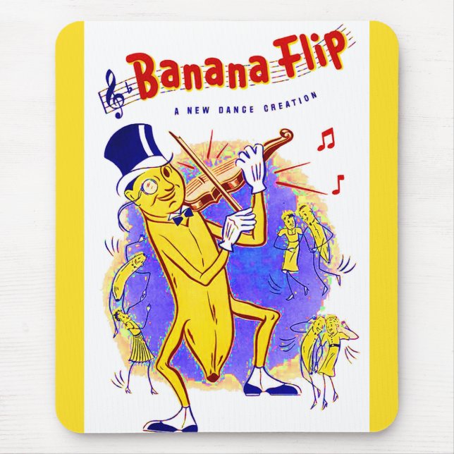 Mousepad cobrir de Sacudir de Banana de 1950 (Frente)