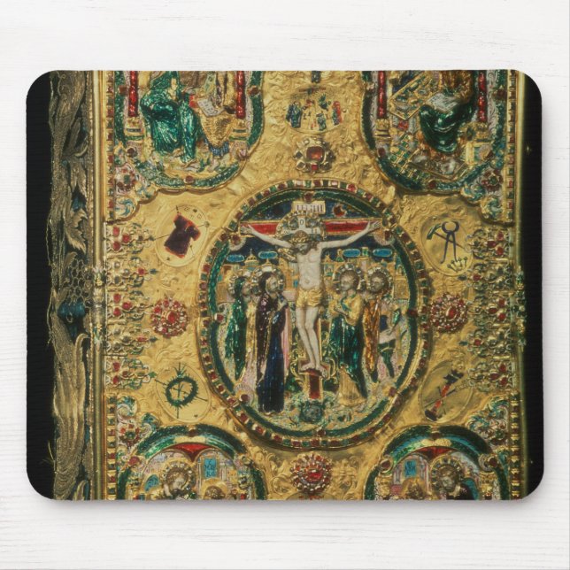 Mousepad Cobrir do evangelho, ouro com repousse (Frente)