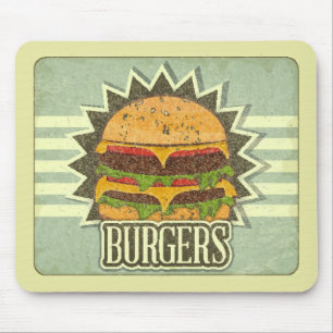 Mousepad Cobrir retro para o menu do fast food