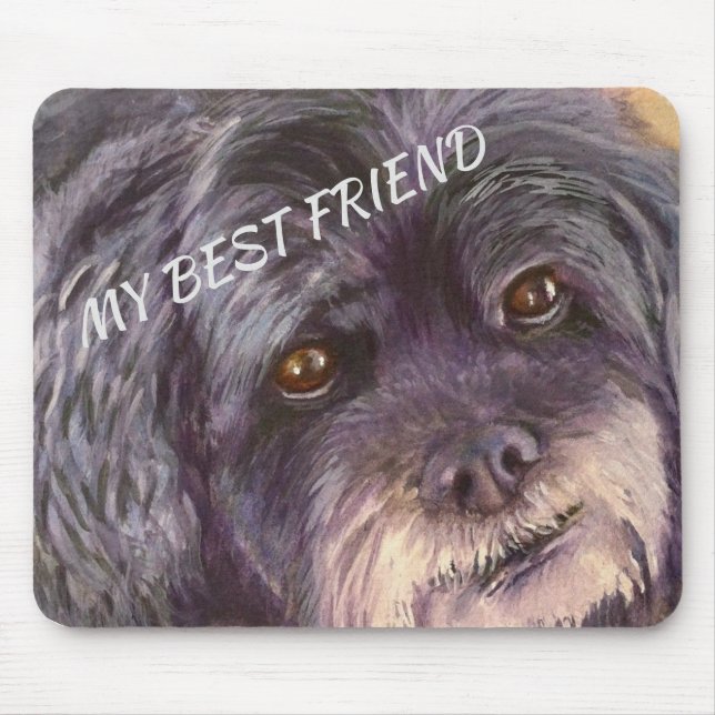 MOUSEPAD COCK-A-POO MIX PRETO CUTIE (Frente)