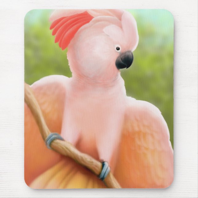 Mousepad Cockatoo molucano cor-de-rosa (Frente)
