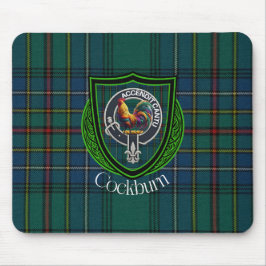 Mousepad Cockburn Scottish Clan Tartan & Crest