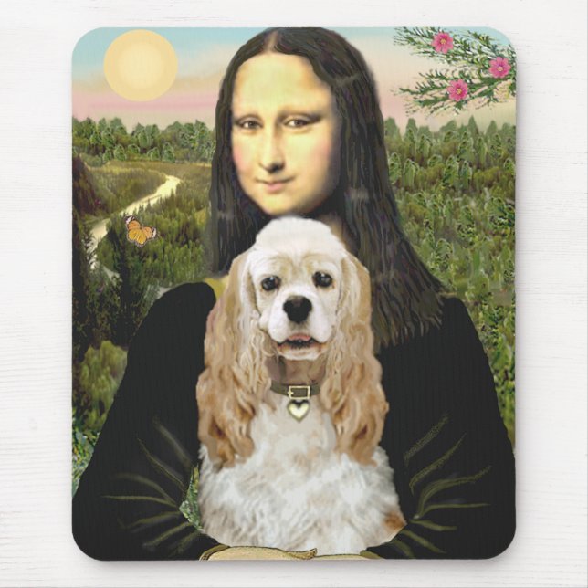 Mousepad Cocker (Buff) - Mona LIsa (Frente)