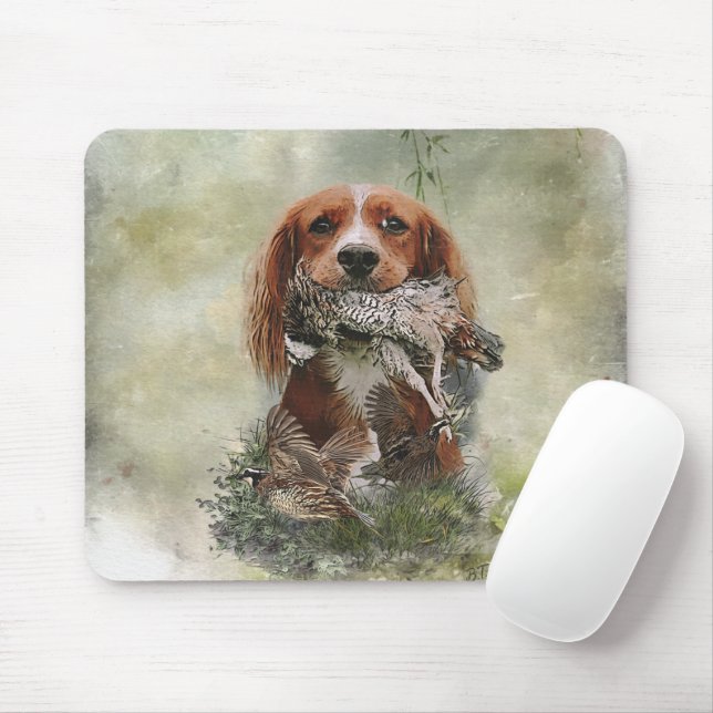 Mousepad Cocker Spaniel com Cinza (Com mouse)