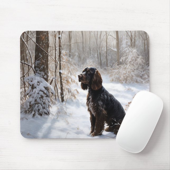 Mousepad Cocker Spaniel Deixe Nevar Natal (Com mouse)
