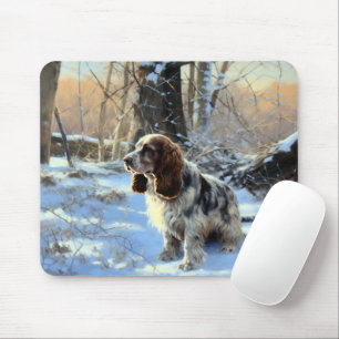 Mousepad Cocker Spaniel Deixe-o nevar no Natal
