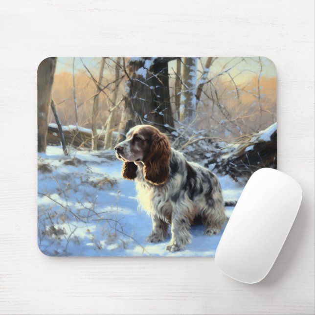 Mousepad Cocker Spaniel Deixe-o nevar no Natal (Com mouse)
