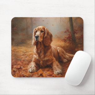 Mousepad Cocker Spaniel no outono deixa cair inspiração