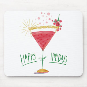 Mousepad cocktail de Natal feliz