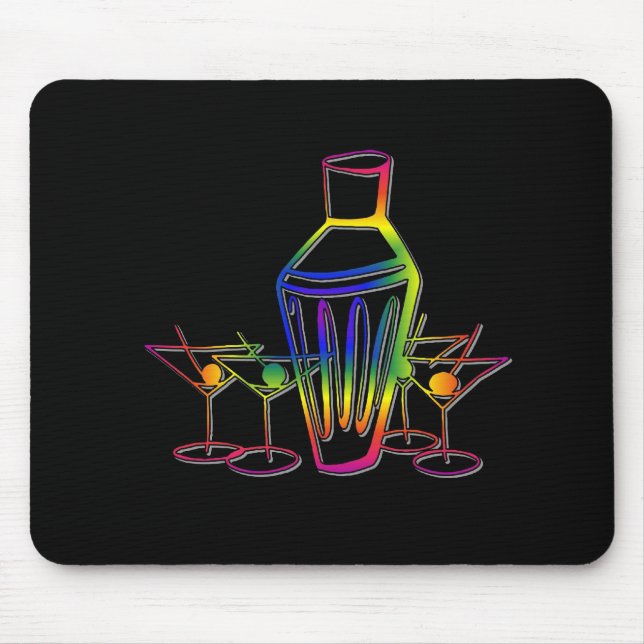 Mousepad Cocktail do arco-íris (Frente)