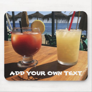 Mousepad Cocktails pelo texto personalizado do mar
