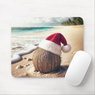 Mousepad Coco de Natal em uma praia