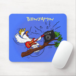 Mousepad Cocô engraçado tocando cartoon de violão